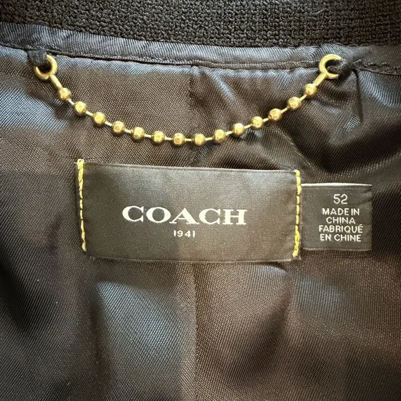 Coach “Restored Varsity Jacket” Navy/White- Size 52